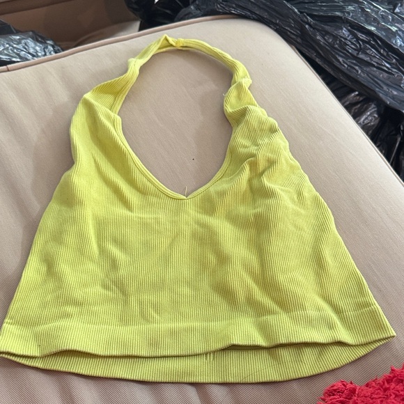 Tops - Yellow Halter Neck Top